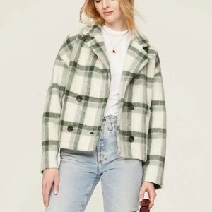 Madewell Dasani Jacket Green Plaid Size L